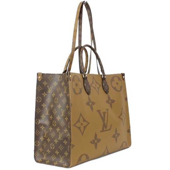 Louis Vuitton Onthego GM Reverse Monogram Giant Tote Bag Brown - Picture 1 of 6